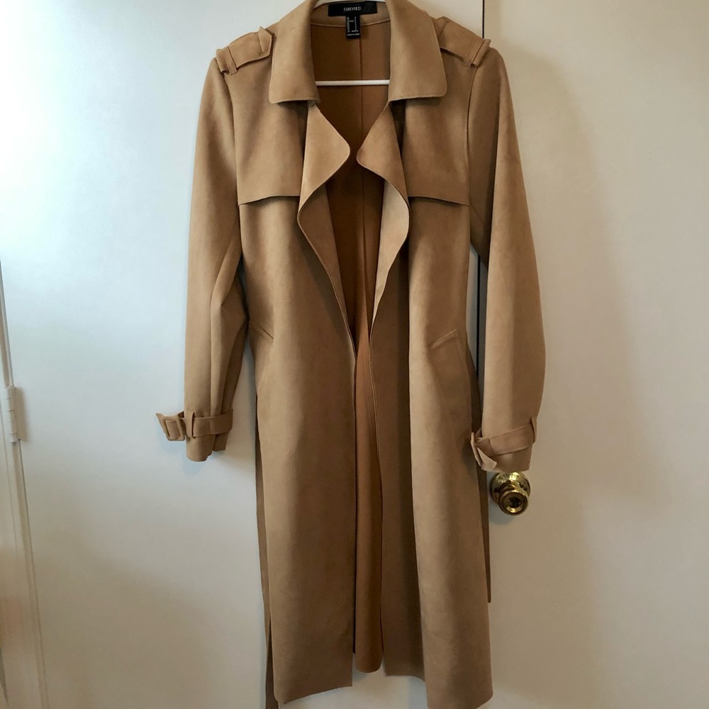 Forever 21, Small, Stylish Trench Coat, Beige